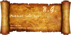 Makkai Gábor névjegykártya